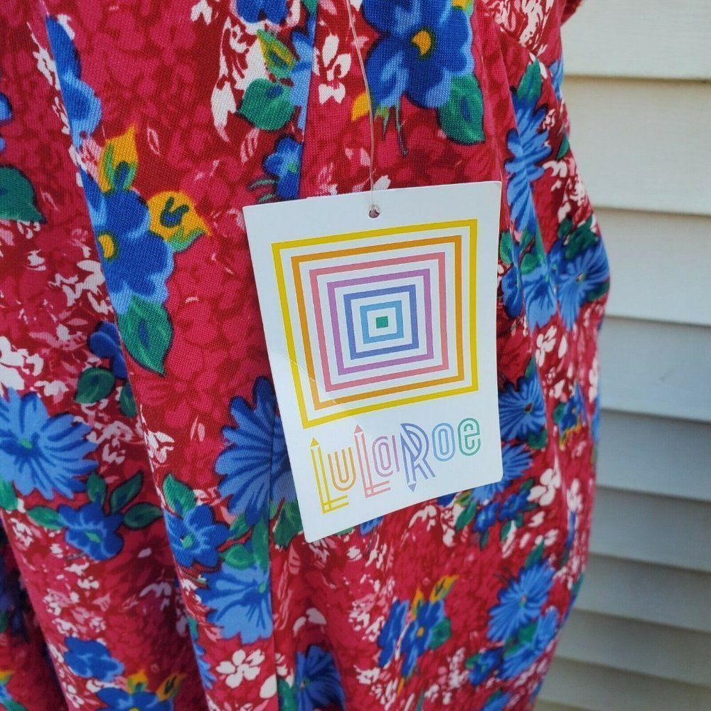 Lot 4 LuLaRoe Maxi Skirt 3XL NWT New with Tag Purple Pink Red Floral Black Dress - Picture 4 of 12